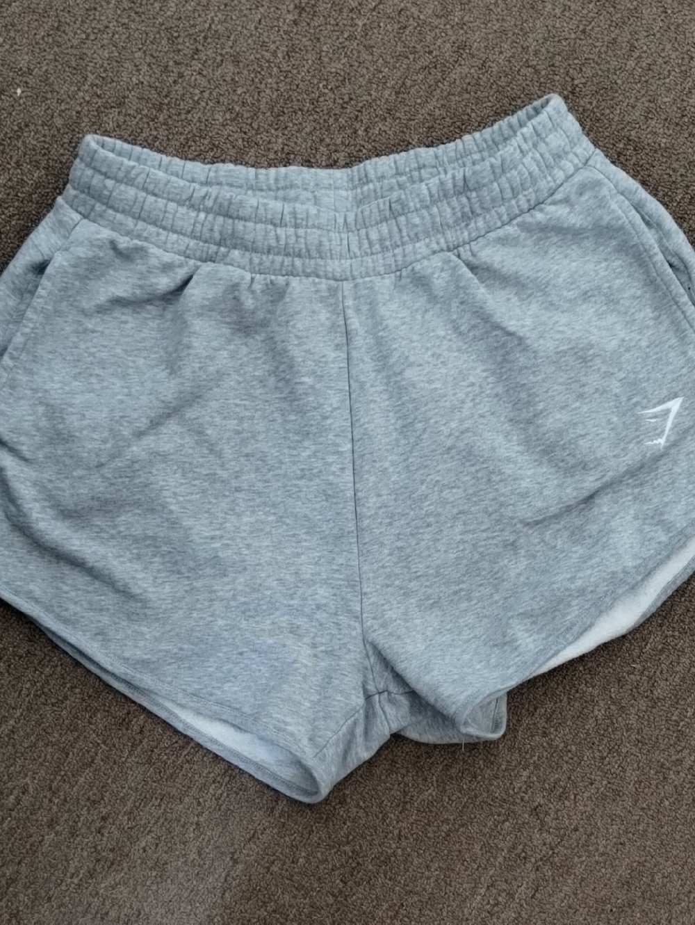 Gymshark Light Grey Women's Athletic Fleece Shorts